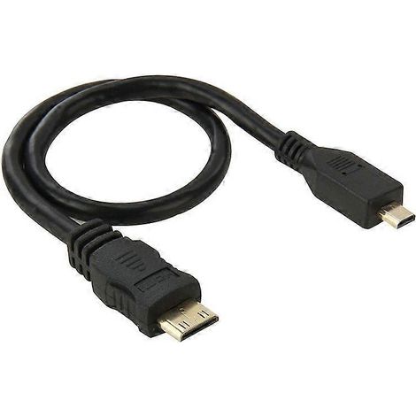 Câble adaptateur Mini HDMI mâle vers Micro HDMI mâle de 30 cm (1/5)