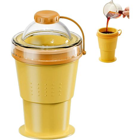 Générique Gobelet Pliable à Café - Moule À Boule De Glace Avec, Compact Gobelet Pliable en Silicone pour l'Extérieur Randonnée Voyage - pour Jus Boisson Adultes Etudiants Sport Camping École (1/5)