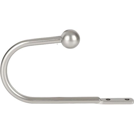 Raffhalter für Gardinen, seitliche Wandhaken aus Aluminiumlegierung (silber, 1 Stück) (1/5)