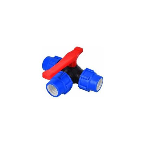 Kugelhahn, 40-mm-Dreiwege-Kugelhahn, Schnellkupplung für PVC/PE-Rohre, Dreiwege-Schnellverbinder (Größe: 40 mm) (1/4)