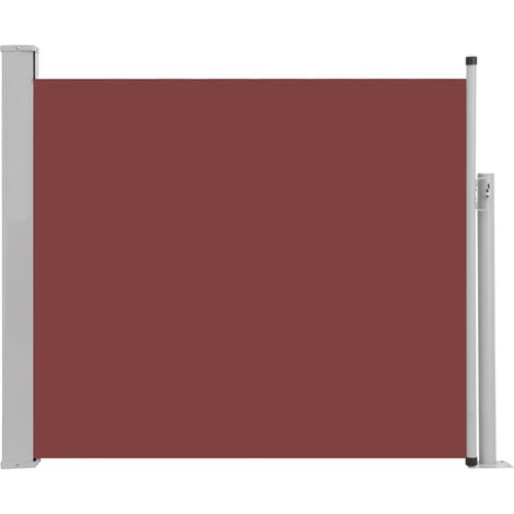 Tenda da sole parasole laterale retrattile per patio giardino terrazza balcone schermo di protezione visiva 100 x 300 cm marrone 020007184