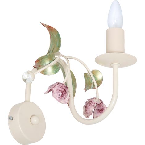 Applique Rose florale multicolore 1xE14 15W Luminex