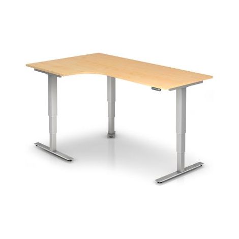 Schreibtisch Teda H630-1270xB2000xT1200mm Ahorndekor Winkelf.R/L elektr.höhenv. (1/5)