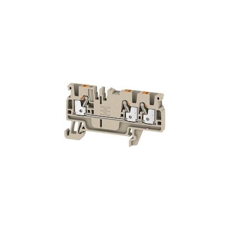 bloc de jonction de passage - a3c - push in - 2.5 mm2 - 800v - 24a - beige foncé - weidmuller 1521740000