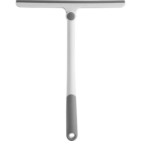 Raclette de Douche, Rotatif à 360 ° Poignée Allongée Raclette en Silicone Polyvalenteavec pour Douche, Salle de Bain, Miroir, Nettoyage en Verre, Carrelage, Les Fenêtres（gris）