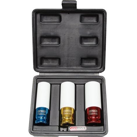 515.1005 Set di 3 bussole a impatto per cerchi in alluminio, 17, 19, 21 mm