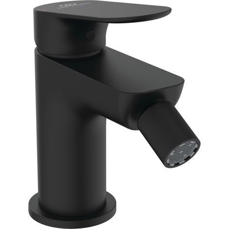 Ideal Standard Alero miscelatore per bidet, altezza bocca 95 mm, doccetta bidet a risparmio idrico con piletta di scarico, facile da pulire – Nero Opaco (48 x 123,5 x 126 mm) (1/4)
