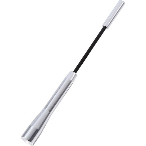 Antenne radio AM/FM rétractable en alliage à trois sections pour toit de voiture, couleur argent. (1/3)