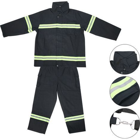 Vêtements ignifugés, résistants au feu et à la chaleur, veste et pantalon réfléchissants de protection pour pompiers, taille XL (1/5)