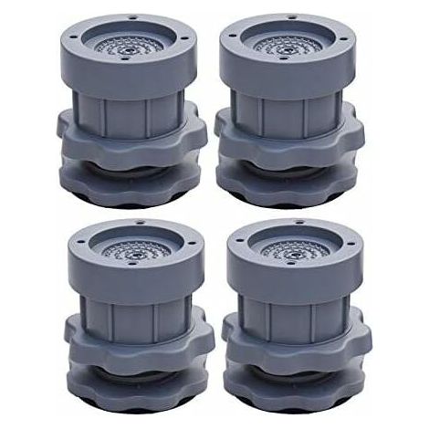 Juego de 4 patas para lavadora antideslizantes y regulables en altura - Gris (1/5)