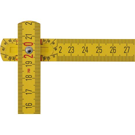 Stabila Holz-Gliedermaßstab Type 707, 2 m, gelb, metrische Skala