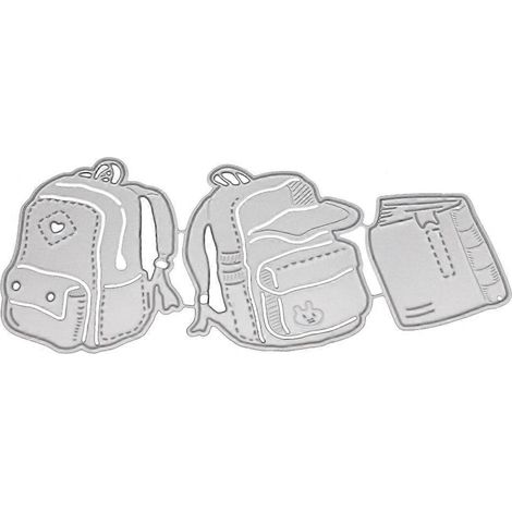 Schultasche Rucksack Metall Stanzformen Schablone DIY Scrapbooking Album Stempelpapier