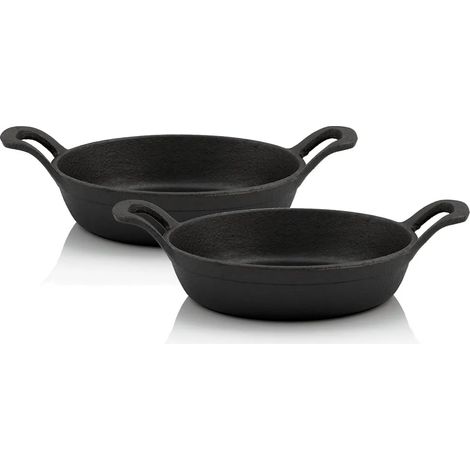 Poêles de service en fonte BBQ-Toro, lot de 2, Ø 16 cm, rondes, poêles à frire (1/4)
