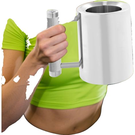 Mancuerna con forma de botella de agua, acero inoxidable 304, capacidad de 300 ml, 10,8 cm de diámetro, 14,5 cm de altura, 8 kg de peso. (1/5)