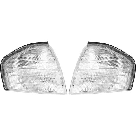 Lampe d'angle latérale, 2028261143 anti-rayures, résistante à l'usure et à la poussière, 2 pièces pour remplacement de voiture Mercedes Benz Classe C W202 (1/5)