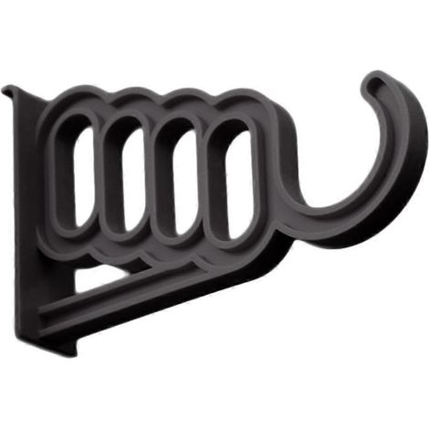 Crochet de porte en plastique, organisateur de manteaux, sacs, vêtements, chapeaux et écharpes (noir)-Black (1/4)