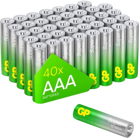 GP Super Micro (AAA)-Batterie Alkali-Mangan 1.5 V 40 St. (1/5)