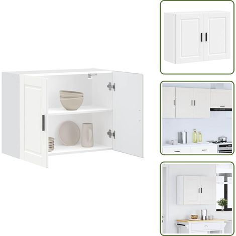 vidaXL Küchen-Hängeschrank Porto Weiß Holzwerkstoff (1/5)