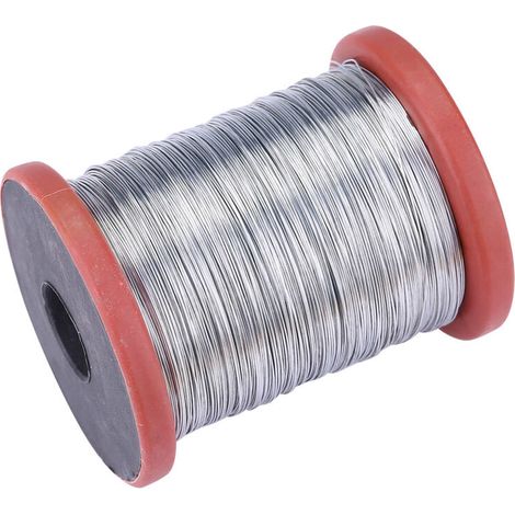 1 Rouleau Fil d'Acier Inoxydable/Fer 500g pour Ruche et Cadres Apicoles (Fil Métallique)
