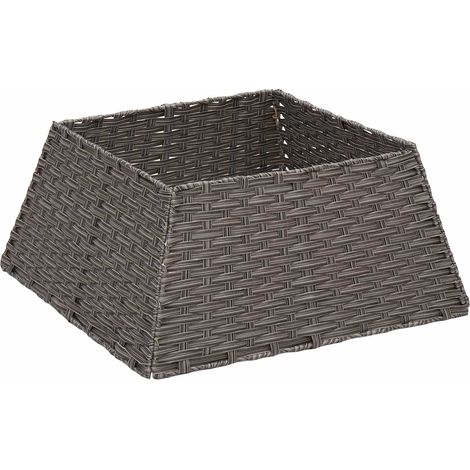 Weihnachtsbaumkragen Quadratisch Grau 70 x 70 x 28 cm vidaXL (1/5)