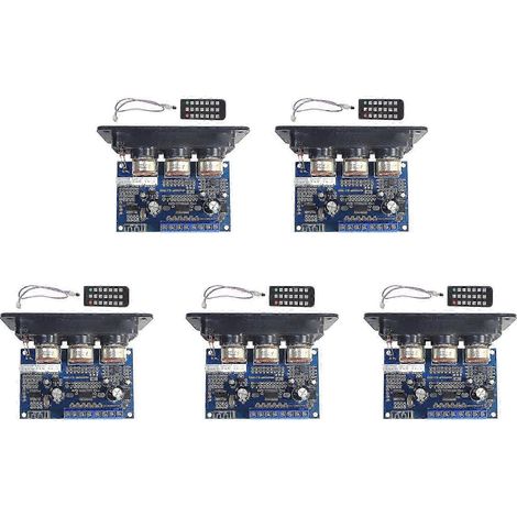 5x 2.1-Kanal Digital-Leistungsverstärkerplatine mit Fernbedienung, 2x 25 W + 50 W BT5.0 Subwoofer-Class-D-Verstärkerplatine – JXLGV (1/5)