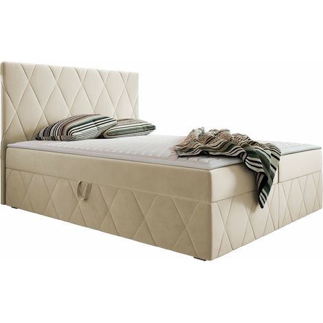Cama continental Comfivo Avis, Magic Velvet 2250, Doble, Continental, 180x200, Tapiz, Somieres, 183x206x112cm (1/5)