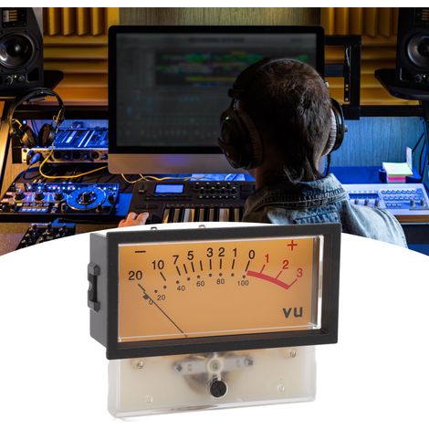 Hochpräzises 12V VU-Meter, Amperemeter, dB-Schallpegelmesser, Verstärker, Lautsprecher, hintergrundbeleuchtete Röhrenverstärker-Pegelanzeige, 500µA-650µΩ. (1/5)