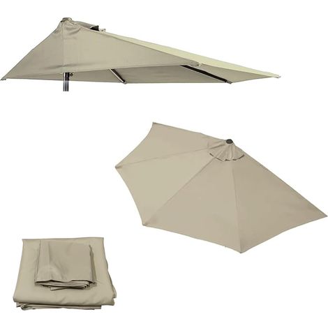 parasol demi lune, Parasol De Jardin Exterieur, Demi Parasol Balcon Appartement, Parasol Demi Lune 2m, Demi Parasol Pour Balcon, 2.7m Parasol De Terrasse, Jardin Party(Auvent Uniquement) (Topper) (1/5)