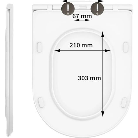 Couvre- WC, Polypropylène Durable, Ajustement Universel, Double-Couche (1/2)