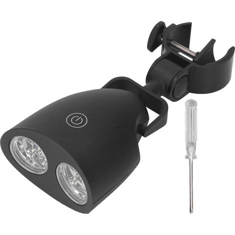 Lampe de travail LED 100LM, Clip rotatif à 360 degrés, 3 réglages de luminosité, lampe à pince pour gril, pour Barbecue en plein air et Camping (1/5)