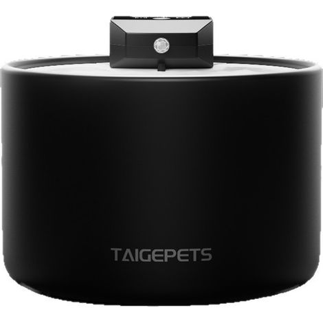 Fontaine à eau sans fil en céramique pour animaux, chauffante, silencieuse, capteur de mouvement, distribution automatique, batterie 2500 mAh, noir (1/5)