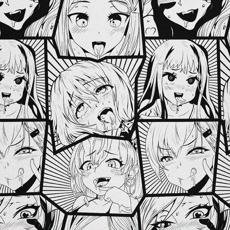 Outdoor-Dekostoffe Oxford - Motiv Ahegao Manga (1/5)