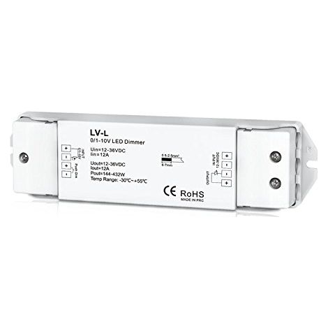 Variateur LED 12A 0-10V - 1 Canal - Tension Constante - Gradation Fluide sans Scintillement - Éclairage Intérieur et Commercial - DC12-36V (1/5)