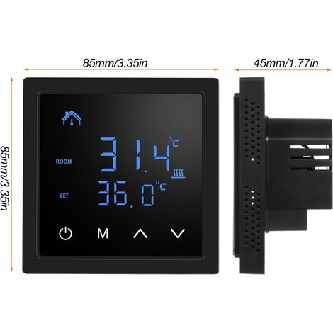 Intelligenter Thermostat 16A, Temperaturregler für Fußbodenheizung, mit LED-Touchscreen, elektrische Steuerung 85-265V.