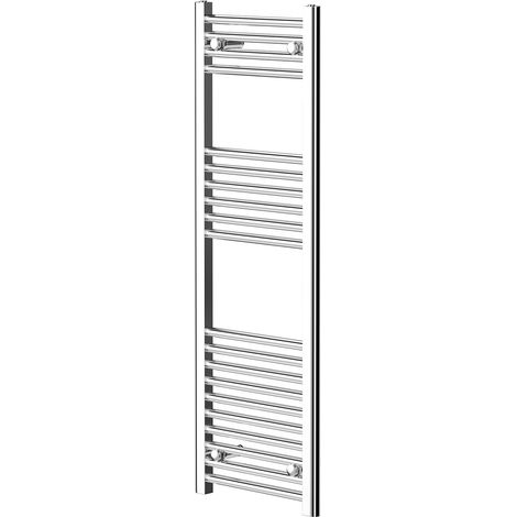 Pizarro Chrome 1200mm x 400mm Straight Heated Towel Rail (1/5)