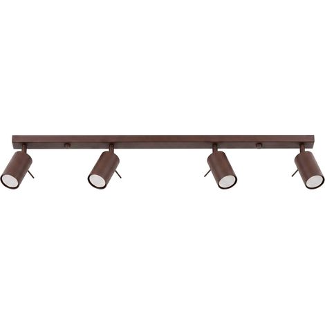 Plafones RING marrón acero 4xGU10 80cm Sollux (1/2)