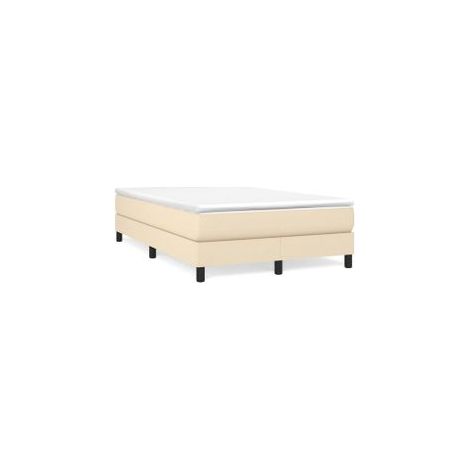 Sommier à lattes de lit avec matelas Crème 120x200 Tissu (1/5)