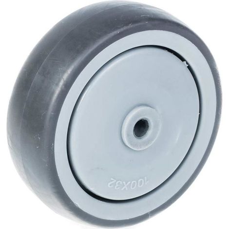 Wheel - Non-Marking - 125mm - Capacity 130kg - Grey Rubber - Plastic Center