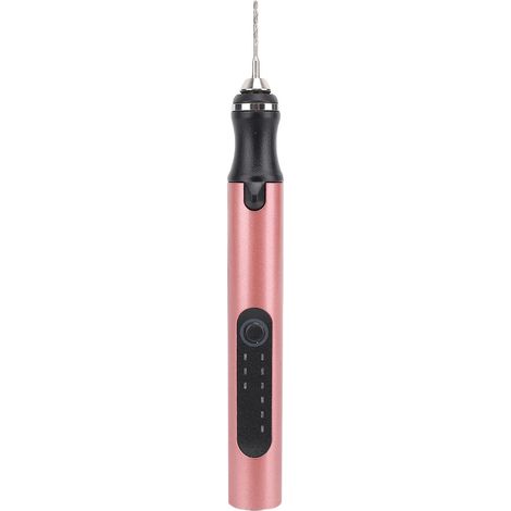 Outil rotatif sans fil, stylo de gravure électrique multifonctionnel en alliage d'aluminium pour nail art, polissage, meulage et perçage, or rose (1/5)