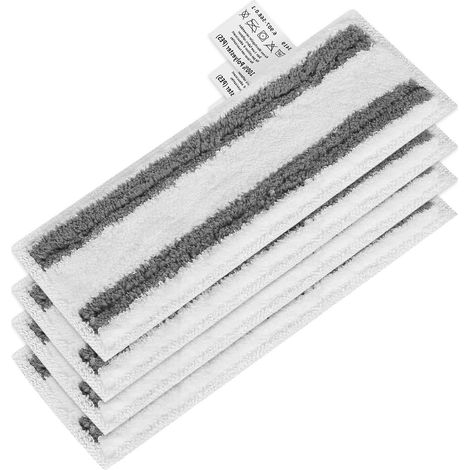 Mikrofasertücher für Dampfreiniger – Kompatibel mit Easyfix SC2, SC3, SC4 und SC5 – 4er-Pack, grau gestreift (1/5)