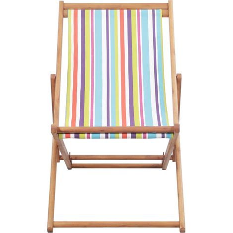 Maison Exclusive - Silla plegable de tela y estructura de madera (1/5)