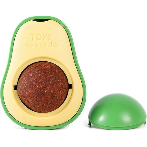 Balle à lécher pour chatons, jouet tournant, friandises comestibles Silvervine saveur fruitée (1/4)