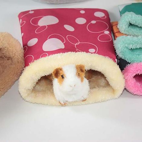 Lit douillet en peluche chaude pour hamster, cochon d'Inde, rat, petit animal, souris (1/5)