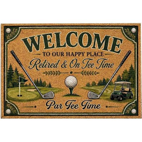Tapis de porte antidérapant pour green de golf idéal pour l'entrée de la maison le garage ou le club-house - 50 x 80 cm - B (1/4)