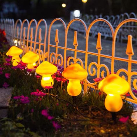 Guirlande lumineuse LED en forme de champignon pour jardin et pelouse, décoration extérieure (1/5)