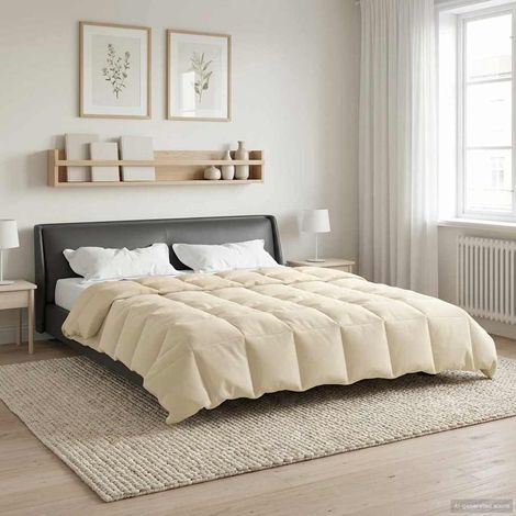 Sommerdecke Gepolstert Creme 220 x 240 cm Mikrofaser