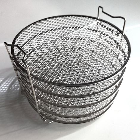 Accessoires pour friteuse à air Instant Cooker en stock : grille d'égouttage en acier inoxydable 304, grille de cuisson vapeur à cinq niveaux, grille de déshydratation. (1/4)