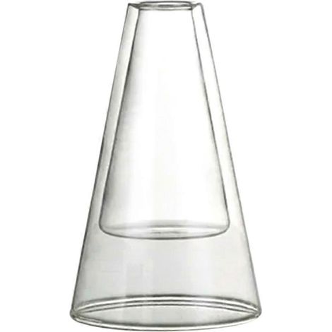 Flacon d'aromathérapie triangulaire en verre à double paroi, récipient de stockage d'huiles essentielles, décoration pour fleurs hydroponiques d'intérieur. (1/5)