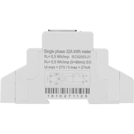 Einphasen-Energiezähler auf DIN-Schiene 5-32 A 230 V 50 Hz DDS518C (1/5)
