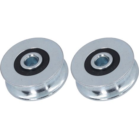 Lot de 2 Poulies 40mm avec Axe 8mm - Roulement en Acier Allié pour Bricolage et Mécanismes